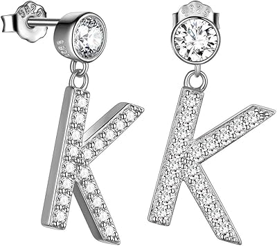 Boucles d'oreilles personnalisées avec nom et lettre pour hommes et femmes, boucles d'oreilles