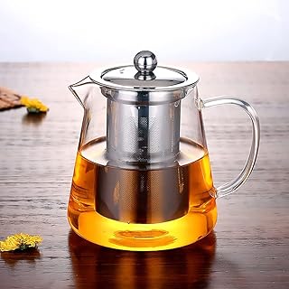 Théière en verre transparent avec infuseur à thé infuseur à thé en verre borosilicate avec passoire pour thé en vrac résistant à la chaleur et lavable au lave-vaisselle sur la cuisinière (750 ml/25 oz). Diaytar Sénégal : Le e-commerce qui change la donne