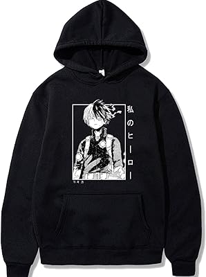 Sweat à capuche imprimé shoto todoroki my hero academia pour homme et femme