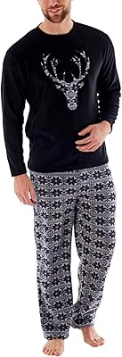 Pyjama d'hiver grande taille ismalls pour hommes avec haut en jersey et pantalon