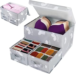 U-home organisateur de tiroir pour sous-vêtements et chaussettes garde-robe boîte de rangement