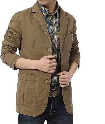 Veste de costume pour hommes, veste coupe ajustée boutonnée à manches longues