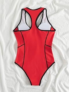 Maillot de bain une pièce à fermeture éclair contrastée walkes