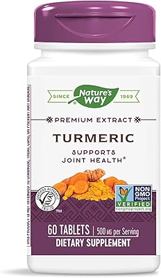 Extrait de curcuma nature's way 500 mg, 60 comprimés