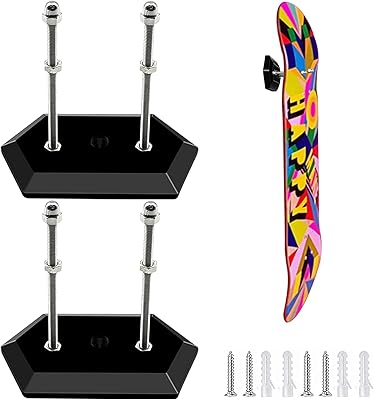 Support mural pour skateboard the white shop, 2 pièces de support de skateboard