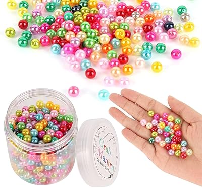 1000pcs grabmantra, petites perles de verre brillantes 4 mm multicolores, perles rondes