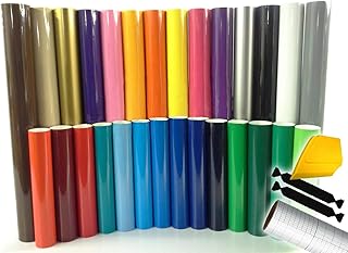 Kit de démarrage en vinyle oracle cricut (10 rouleaux, multicolores, 3 mètres)