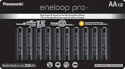 Panasonic bk-3hcca12fa enlope pro aa piles pré-rechargeables ni-mh haute capacité, paquet de 12