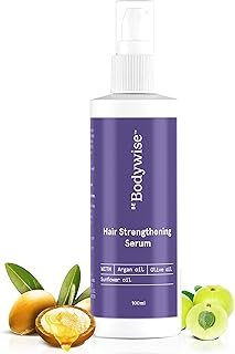 Le sérum fortifiant pour cheveux b bodywise réduit les frisottis et ajoute une brillance