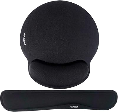 Ensemble tapis de souris et support de poignet pour clavier noir exco vape