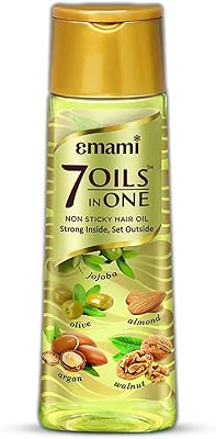 Amami 7 huiles dans une huile capillaire, non collante, forte à l'intérieur comme