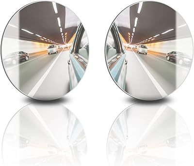 Rétroviseur rond grand angle réglable turmin, verre hd, 2 pouces, convient à toutes