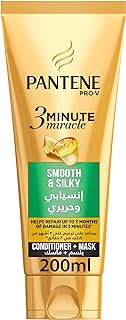 Après-shampoing pantene pro-v 3 minute miracle lisse et soyeux pour cheveux bouclés, 200