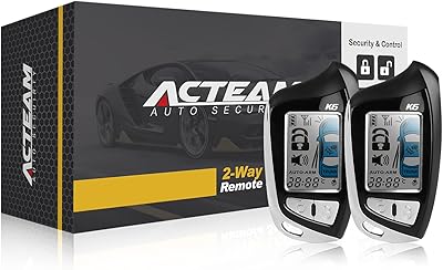 Système d'alarme de voiture lcd bidirectionnel acteam avec démarrage à distance dc12v, longue