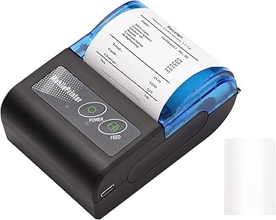 Icam mini imprimante thermique usb sans fil 2 pouces avec papier d'impression 58
