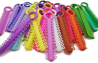 5 paquets de supports métalliques orthodontiques dentaires attaches colorées attaches de ligature élastiques
