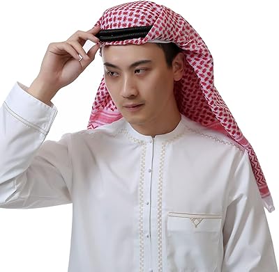 Écharpe shemagh arabe arafat keffiyeh pour le désert et le moyen-orient, châle arabe