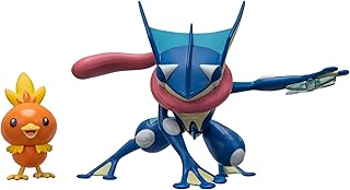 Pack de 2 pokémon - comprend des figurines greninja de 4,5" et torchic