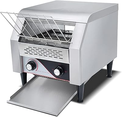 Grille-pain à convoyeur commercial, acier inoxydable robuste de 2 200 w, double tubes