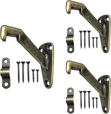 Support de main courante robuste en laiton antique, paquet de 3 | howtool