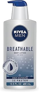 Lait pour le corps respirant nivea men, lotion hydratante 48 heures, lotion
