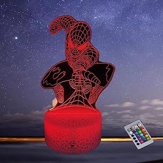 Veilleuse led 3d pasteif, lumière led illusion 3d pour enfants, 16 couleurs changeantes