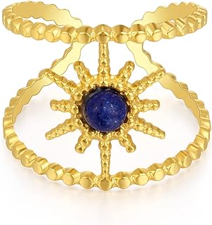 Bagues plaquées or 18 carats bancian pour femmes, bagues classiques à double rangée