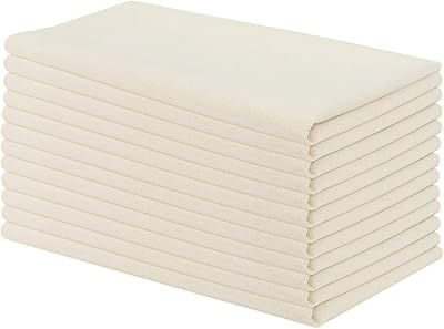 Aunty i'm kitchen torchons en coton naturel pour broderie et séchage du verre, des mains et des couverts - uni, épais, non pelucheux, très absorbants - lot de 13, 27 x 27 pouces, beige foncé non blanchi. Diaytar : Des prix mini pour un service maxi