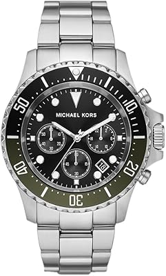 Montre chronographe michael kors everest pour homme en acier inoxydable avec bracelet