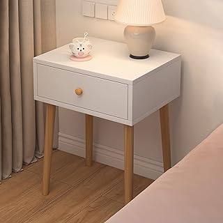 Table de nuit en papier négatif avec tiroirs, table d'appoint moderne du milieu