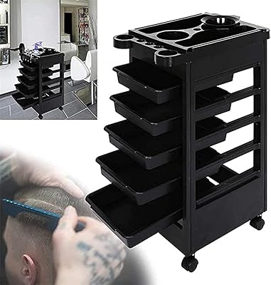 Chariot roulant pour salon de beauté pro beauty uae avec 5 tiroirs, chariot de rangement pour coupe de cheveux - roues pour salons de beauté, massage et spa, noir. Commandez malin, vivez mieux avec Diaytar