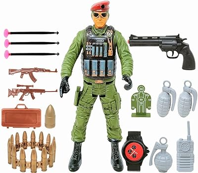 Un ensemble de jouets militaires de 16 pièces pour garçons et enfants, comprenant