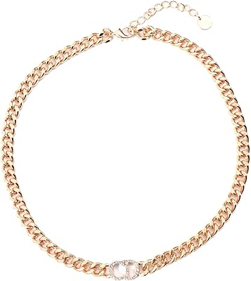 Chaîne à maillons cubains plaquée or 18 carats pour femmes et hommes, collier