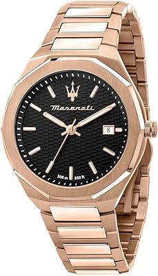 Montre homme maserati r8873642007 acier inoxydable or rose quartz rose bracelet