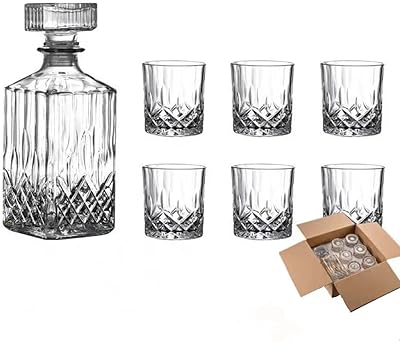 Carafe à whisky 7 en 1 de 750 ml avec 6