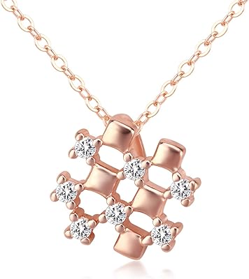 Collier plaqué or rose en zircon de we shall ofekim - 5071131, crystal