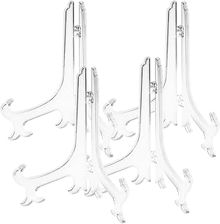 Supports en plastique, 4 présentoirs de photos transparents et porte-cartes pour la décoration