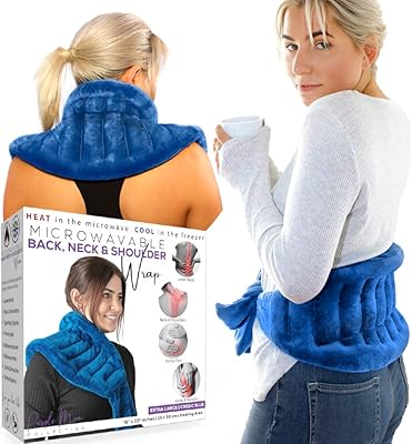 Coussin chauffant à micro-ondes xl pour soulager les maux de dos avec bandes