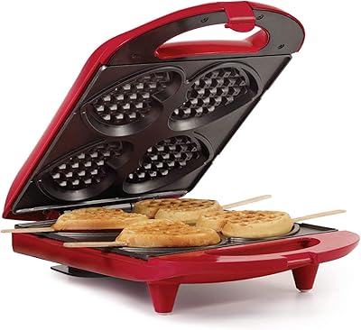 Machine à tarte antiadhésive en forme de cœur holstein housewares - rouge