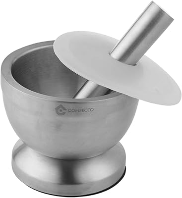 Coupe-épices pilon en acier inoxydable 18/8 avec couvercle pour broyer les garnitures, design