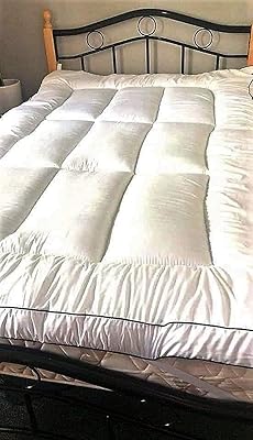 Surmatelas 100% doux maestro, 1 pièce, blanc, 90x190 cm avec bande tissée noire