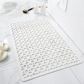 Tapis de bain antidérapant tapis en tpr doux avec ventouses et trous