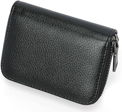 E.o.f portefeuille homme/femme cuir noir porte-cartes multifonction à la mode petit portefeuille femme