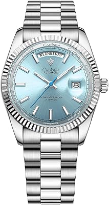 Montre mécanique automatique h0 meg, étanche jusqu'à 100 mètres, acier inoxydable, design luxueux