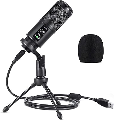 Microphone de jeu plug and play, microphone d'enregistrement à condensateur filaire pour ordinateur.