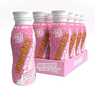 Grenade hi protein shake - fraises et crème, 8 x 330 ml