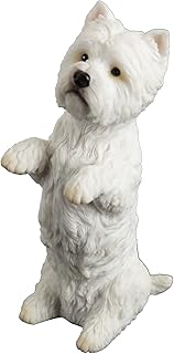 Chiot west highland white terrier assis - figurine miniature de 4,25" de hauteur