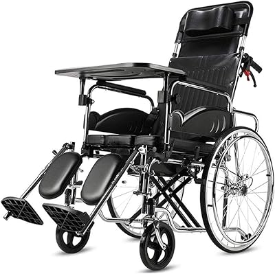 Fauteuil roulant pour personnes âgées handicapées avec accoudoirs réversibles et repose-jambes