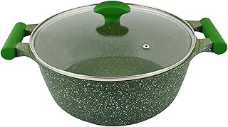 Casserole prestige 24 cm avec couvercle antiadhésif en aluminium granit de essentials