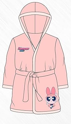 Peignoir à capuche pour enfants (11-12 ans) - cn power puff girls